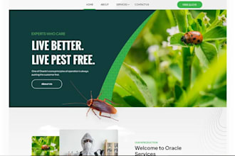 design stunning pest control website fumigation and cleaning service website