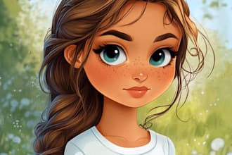 draw cartoon disney couple portrait