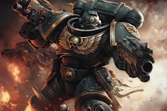 make your warhammer 40k character illustration