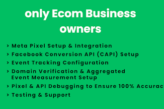 do meta pixel facebook conversion API for your shopify ecommerce store tracking