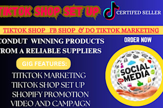 setup tiktok instagram facebook shop ads social media ads marketing campaign