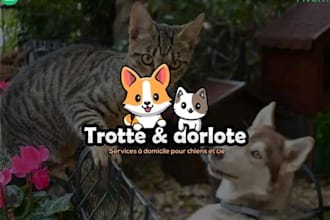 design modern pet, cat, dog, bird or animal logo