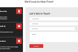 create a custom contact form and sign up form for your website