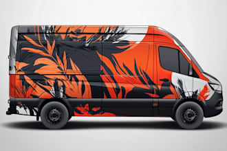 do exclusive truck wrap design, vehicle, car, bus
