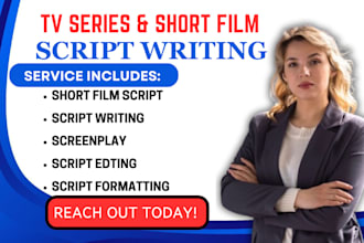 movie script, film script, scriptwriter, screenwriter, screenplay, tv series