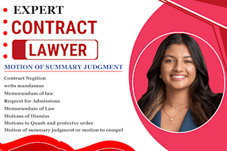 draft motion of summary judgment, motion to dismiss, lawsuits, legal response