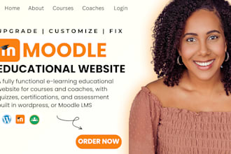 build upgrade customize moodle lms wordpress elearning website google classroom