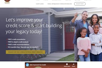 build credit repair website finance accounting insurance bookkeeping tax website