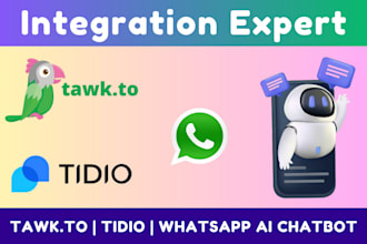 set up tawkto tidio whatsapp chatbot ai assistant live chat