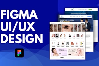 do figma website design or website mockup, website UI UX