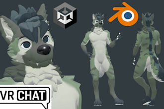 model vrc avatar, vtuber model, vrchat avatar furry model
