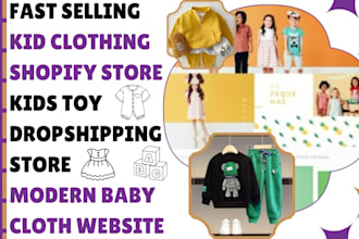 build baby clothing shopify store kid toy kid clothing baby clothing website