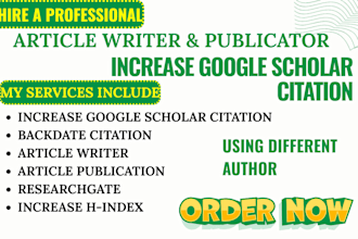 increase google scholar citation, backdate citation using researchgate