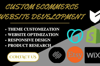 design shopify wix big cartel squarespace wordpress ecommerce website