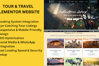 design a stunning tour and travel website with elementor