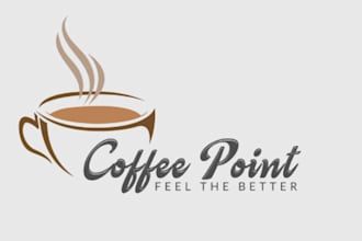 create restaurant, coffee shop, business, food, bakery, bar, cafe, cupcakes logo
