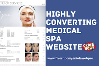 design medical spa website med spa website spa medical aesthetic website wix