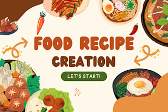 write 100 food recipes smoothie desserts recipe book meal plan create cookbook