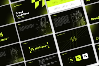 design a premium logo and visual identity brand guidelines book