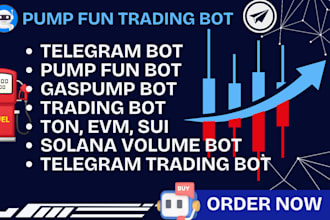 telegram trading bot miniapp crypto bot sui evm solana volume bot pump fun bot