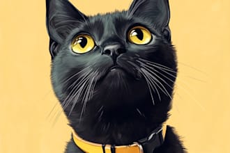 drawing custom pet portraits, cats, dogs, and other animals