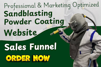build converting sandblasting website marketing optimized powder coating site