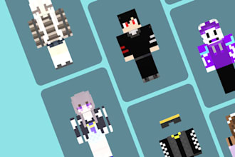 do custom minecraft skin, art, thumbnail video, minecraft map and tutorial