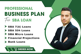 craft a bank approved sba business plan for loan funding and investors