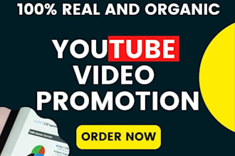 do organic youtube promotion for your channel to gain subscribers, views