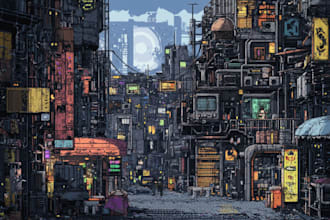 make science fiction city, cyberpunk concept art illustration