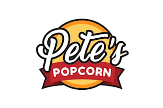 design artwork flavored popcorn store and food logo