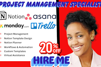 plan notion template clickup automation setup monday crm project management VA