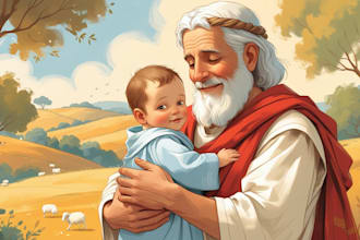 create vibrant 3d children christian illustration bible illustration