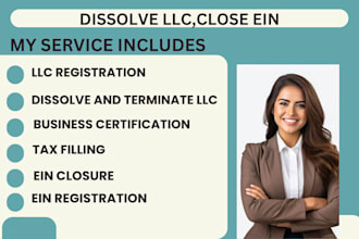 dissolve your US llc, llc registration,close ein, itin , company registration