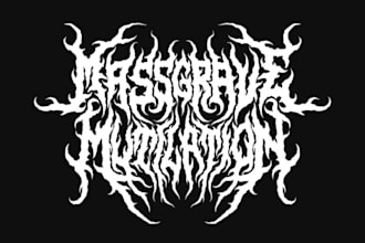 create death metal, black metal, and brutal death metal logo