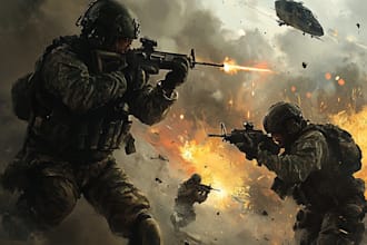 draw military themed illustrations for your project