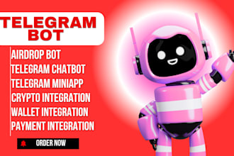 build custom telegram bot tg bot crypto payment airdrop bot wallet integration