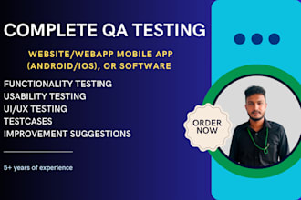 testing and QA your website or app for bugs and usability