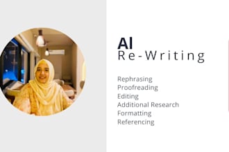 humanize, rephrase, rewrite, and paraphrase ai generated work manually