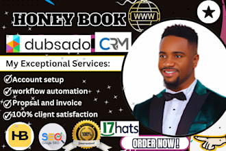 setup honeybook workflow automation, dubsado, 17hats,honeybook crm flows