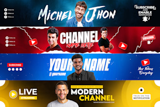 do professional youtube and linkedin banner for you