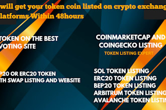 do token listing on coingecko or coinmarketcap coin listing or memecoin listing