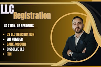 do US llc registration, ein number, boi report and dissolve llc