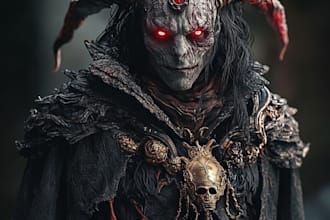 design fantasy horror and any fantasy horror character