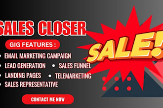 sales rep sales closer business leads high ticket sales closer agent
