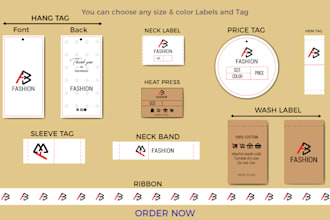 design hang tag , neck label, clothing label and tags