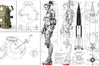 do custom patent drawing utility patent vector art uspto solidworks line drawing