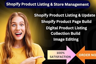 shopify product listing and shopify store management