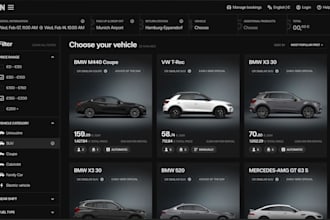 design webflow vehicle sales website, used car listings website