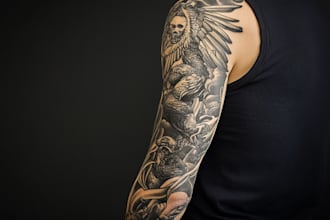 create of full sleeve tattoo design
